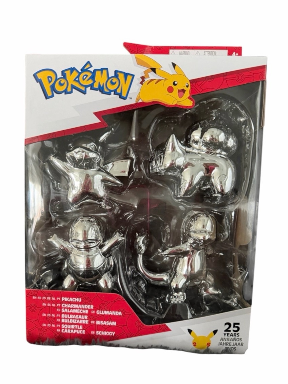 Pokémon 25th Anniversary Celebration Silver Figure Collection Set NWT